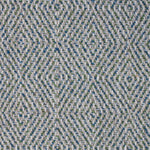 Wool-blend broadloom carpet swatch in a chunky diamond weave in mottled shades of cream, blue and green.