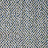 Wool-blend broadloom carpet swatch in a chunky diamond weave in mottled shades of cream, blue and green.