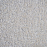 Synthetic-blend broadloom carpet swatch in an abstract textured loop weave in greige.